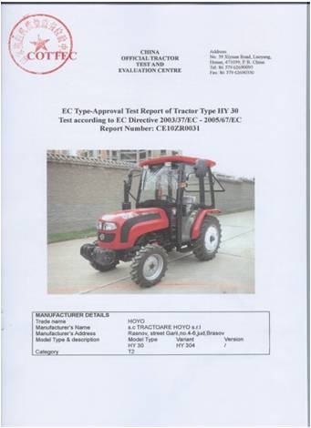 HOYO tractors pass the products test successfully(图3)